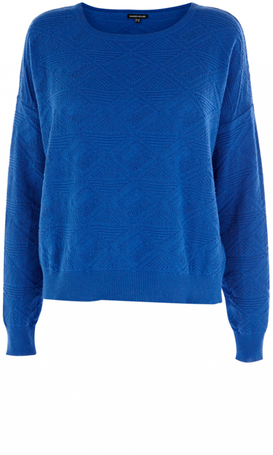 Warehouse Blue Texture Jumper, £35