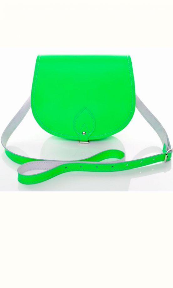 Zatchels Green Fluorescent Saddle Bag, £65