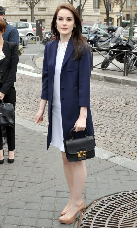Michelle Dockery Shows Off Her Polished Style At Paris Fashion Week, 2012