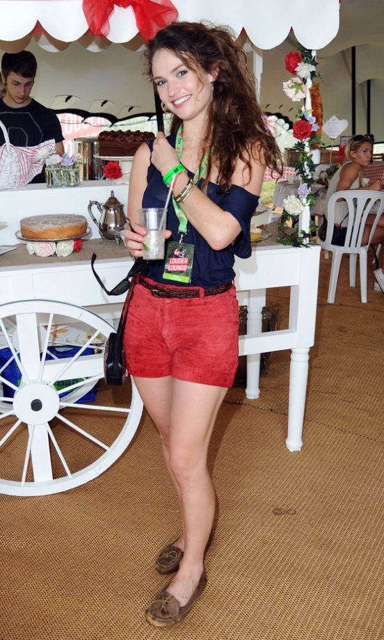 Lily James Does Festival Chic At V Festival, 2012