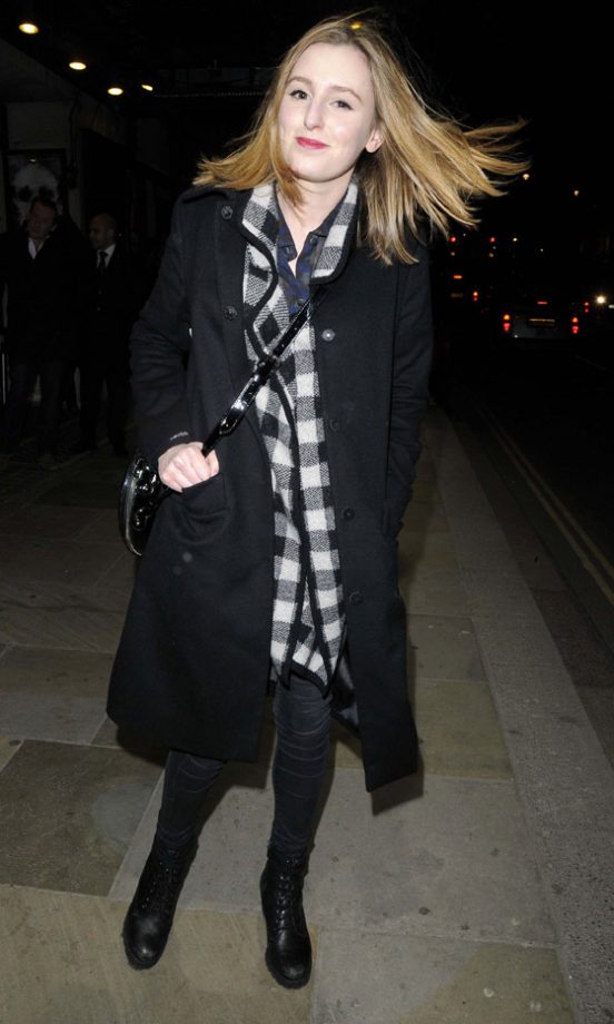 Laura Carmichael Layers Up Winter Jackets At The Macbeth Opening Night, 2013