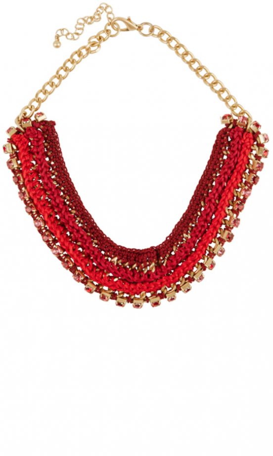 H&M AW13 Red Woven Necklace, £14.95