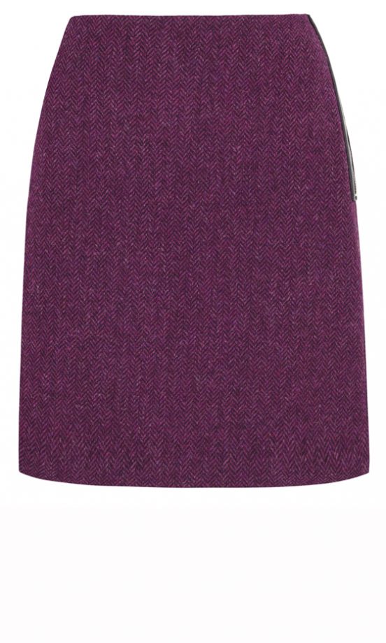 Marks & Spencer Best Of British Collection Preview: Dark Pink Herringbone Skirt, £69