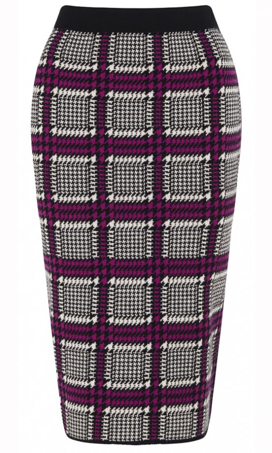 Marks & Spencer Best Of British Collection Preview: Black, White And Pink Dogtooth Skirt, £119