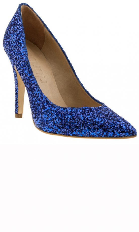 Schuh AW13 Collection: Blue Glitter Heels