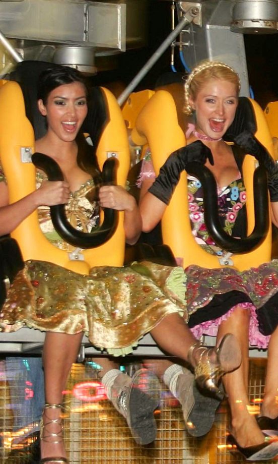 Kim Kardashian Gets Some Tips On Reality TV Stardom From Friend Paris Hilton At Oktoberfest, 2006