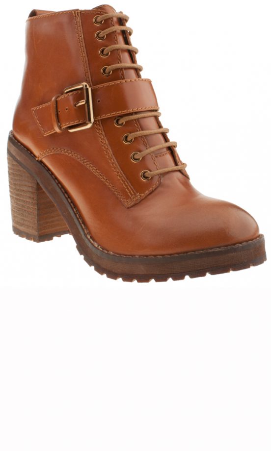Schuh AW13 Collection: Brown Heeled Biker Boots, £75