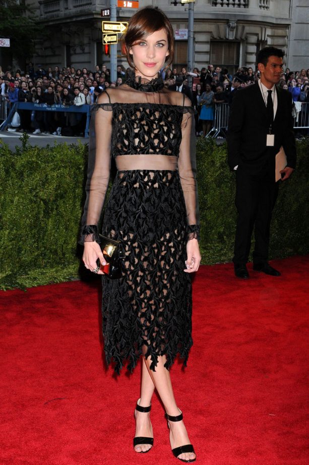 Alexa Chung Wearing Erdem At The Met Ball, May 2013