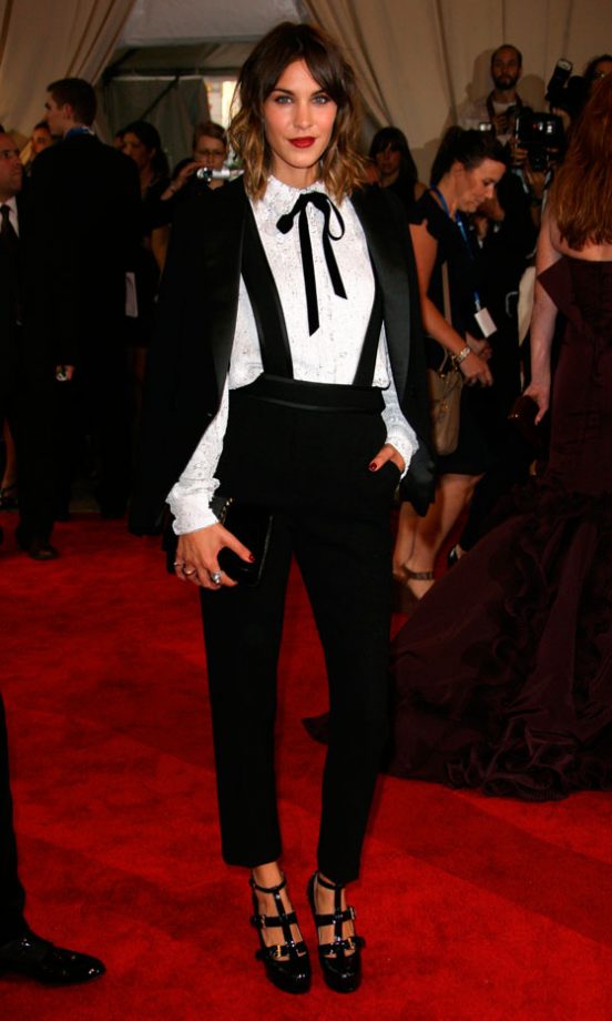 Alexa Chung Looked Super Chic In A Tux Ribbon Tie And Pant Suit By 3.1 Phillip Lim, 2010