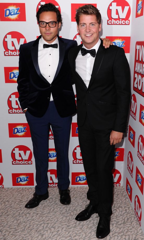 Andy Jordan And Stevie Johnson At The TV Choice Awards In London, 2013