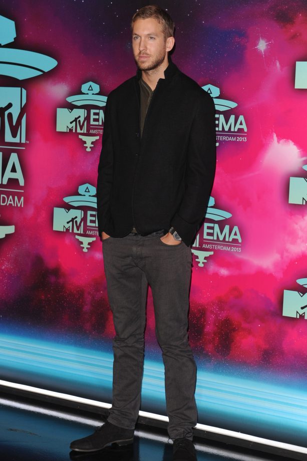 Calvin Harris Cracks A Smouldering Smile At The 20th MTV Europe Music Awards In Amsterdam, 2013