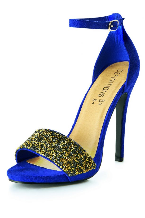 Very Definitions Kruger Glitter Minimal Sandal Ankle Straps, £26
