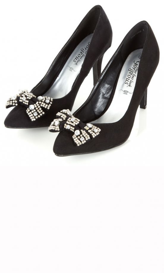 New Look Party Collection: Diamond Bow Court Shoes, £24.99