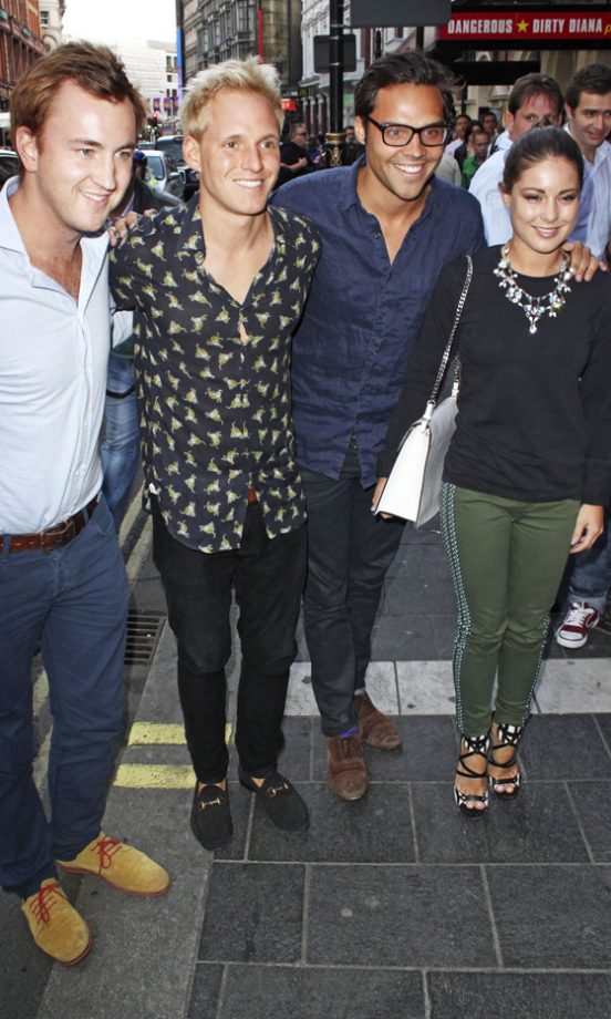 Francis Boulle, Jamie Laing, Andy Jordan And Louise Thompson At 'A Curious Night At The Theatre' In London, 2013