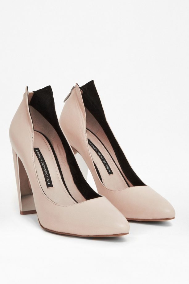 French Connection Myka Zipped Leather Court Heels, £110