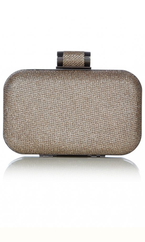 Matalan Gold Glitter Mesh Hard Clutch, £12