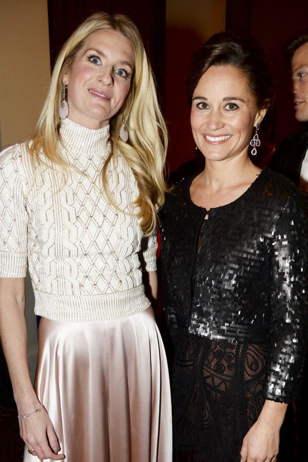 Pippa Middleton Poses With A Glam Guest At The Sugarplum Ball In London, 2013
