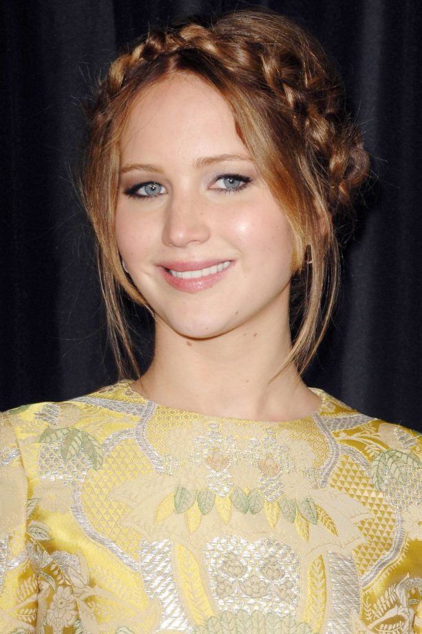 Jennifer Lawrence Goes Ethereal With A Halo Braid, 2013