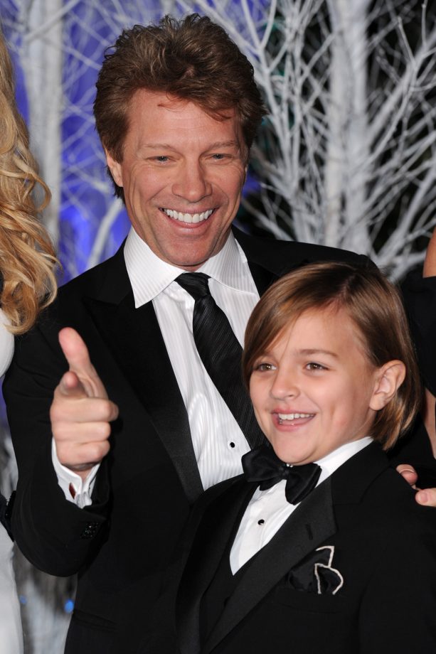 John Bon Jovi And Son At The Winter Whites Gala