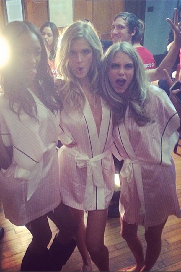 Jourdan Dunn Cara Delevingne and Constance Jablonski Get Snap Happy Backstage