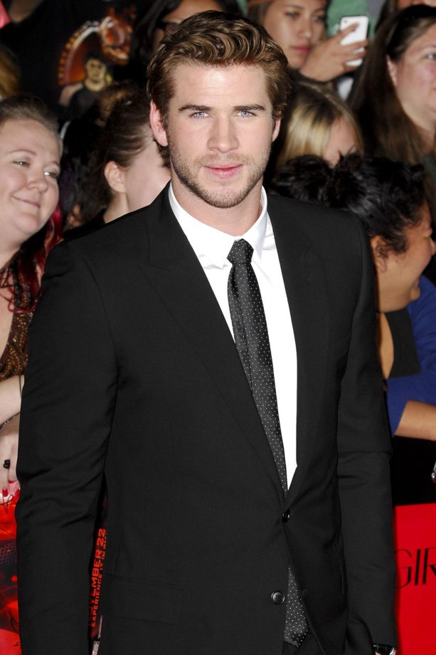 Liam Hemsworth Works Designer Stubble At The Hunger Games: Catching Fire Premiere In LA, 2013