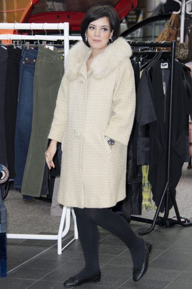Lily Allen Working A Fur Coat, September 2010