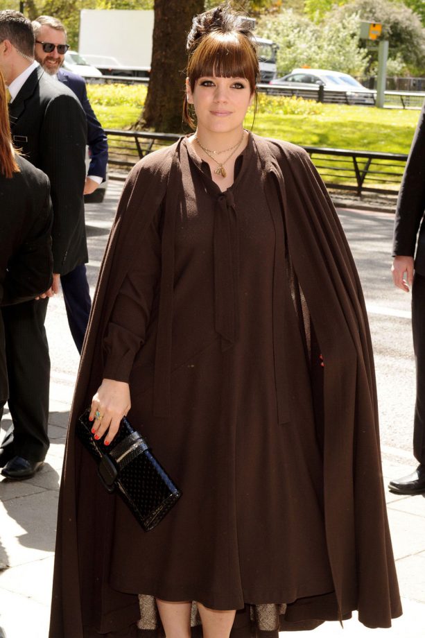 Lily Cooper In A Cape At The Ivor Novello Awards, May 2013
