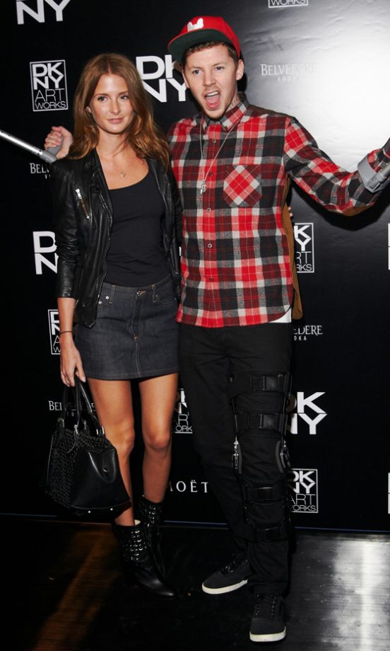 Millie Mackintosh And Fiance Professor Green At The DKNY Artworks Launch In London, 2013
