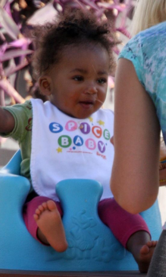 Angel Murphy Brown: Mel B's Gorgeous Little Girl Is A Mini Me In A Spice Baby Bib, 2008