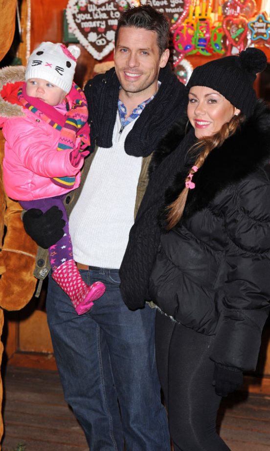 Michelle Heaton Spends Some Quality Time With Her Daughter And Hubby At Winter Wonderland In London, 2013