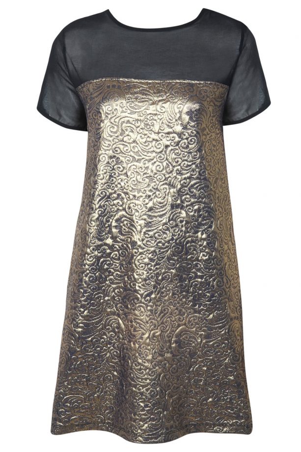Miss Selfridge Jacquard Panel T Shirt Dress, £37