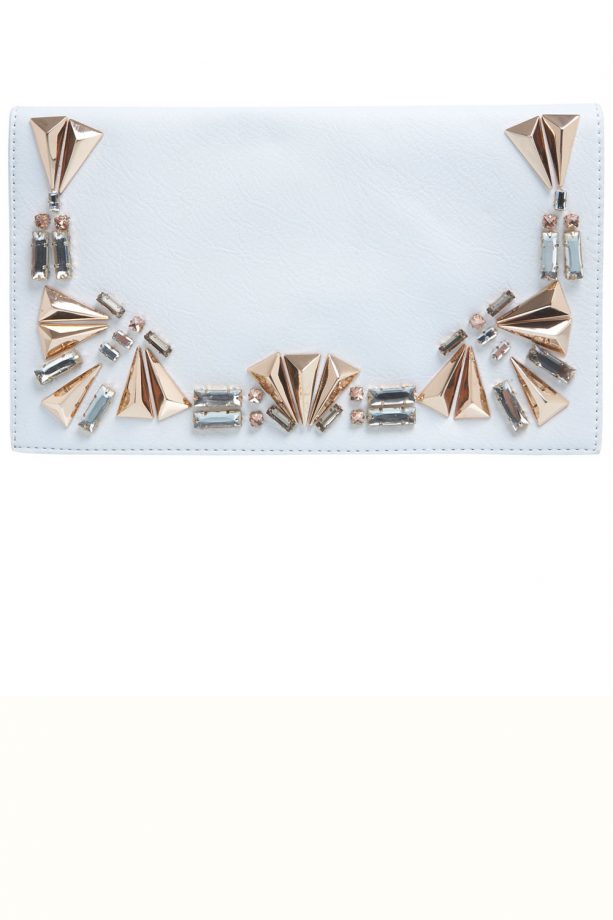 Miss Selfridge White Futuristic Clutch, £35