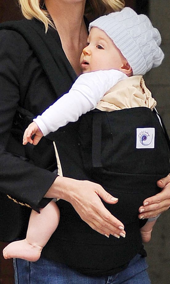 Xander Jones: January Jones' Bundle Of Joy Makes For The Cutest Backpack Contents Of All Time, 2012