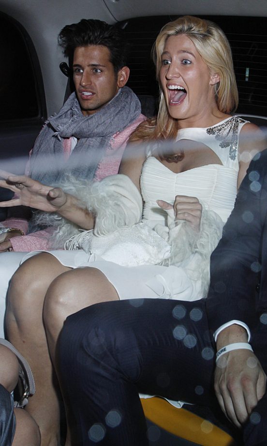 Ollie Locke And Cheska Hull Leaving The TV Choice Awards In London, 2013