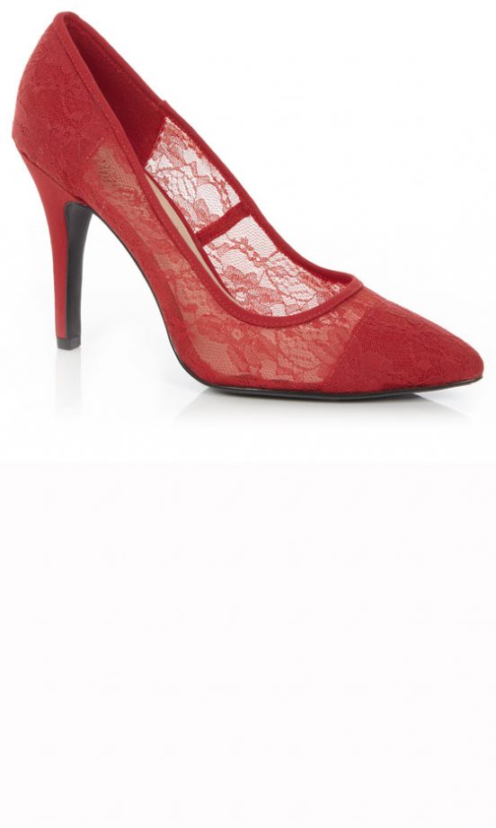 New Look Party Collection: Red Lace Shoe, £22.99