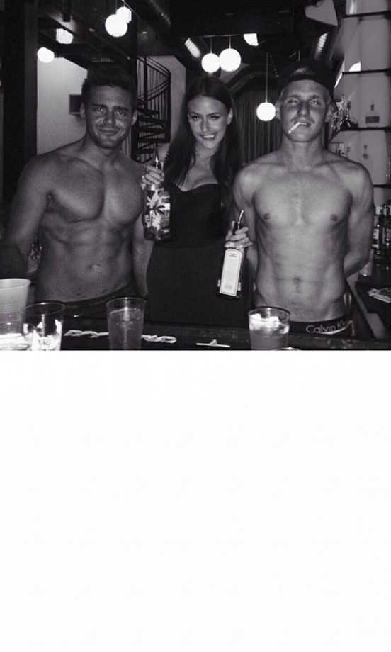 Spencer Matthews And Jamie Laing Try Topless Bartending On A Night Out In London, 2013