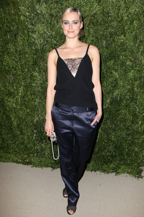 Taylor Schilling In A Silky Jumpsuit At The CFDA Fashion Fund Awards, 2013