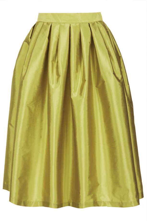Topshop Taffeta Midi Skirt, £48