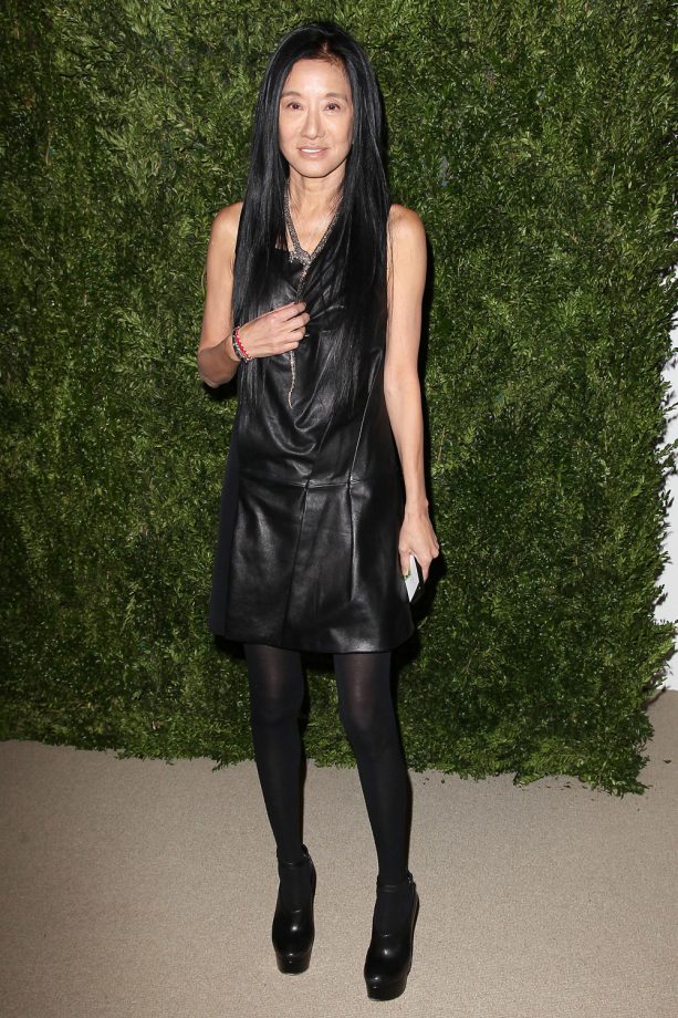Vera Wang Rocks The Leather Trend At The CFDA Fashion Fund Awards, 2013