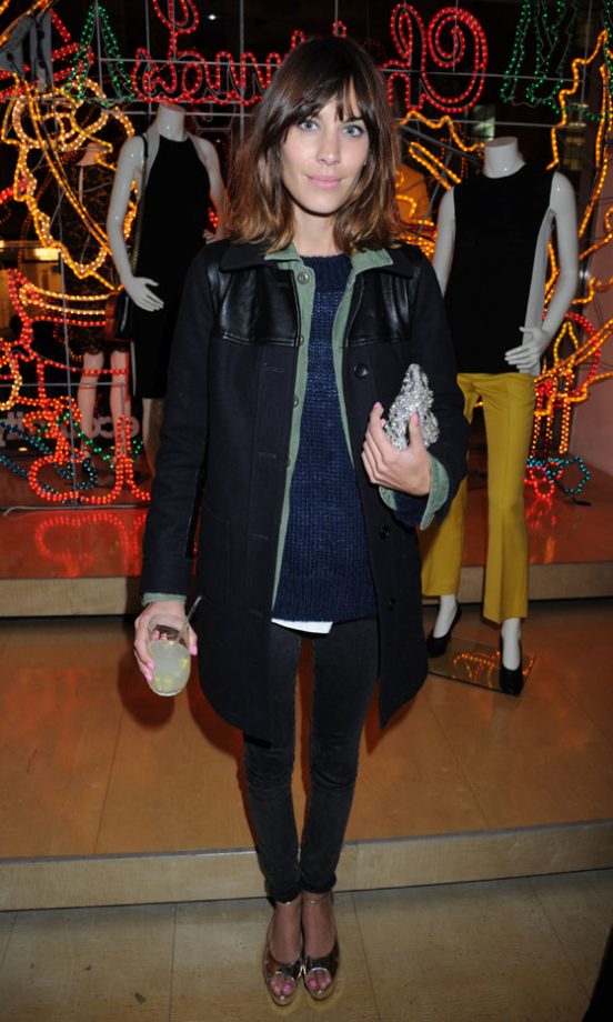 Alexa Chungs Gets Festive At Stella McCartney's Store Christmas Lights Switch On, November 2011