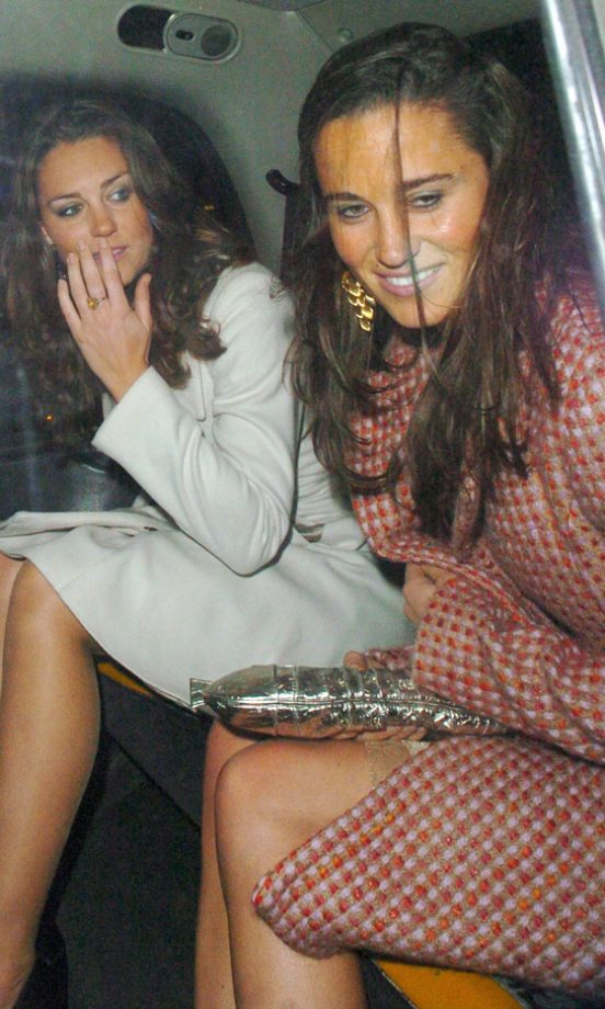 Pippa Middleton Leaving Kitts Nightclub In London With Her Sister After Celebrating Kate Middleton’s Birthday, January 2008