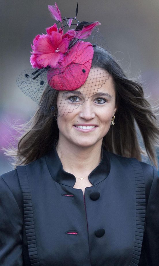 Pippa Middleton Chose A Statement Fascinator To Complete Her Look At The Wedding Of Kate Percy And Patrick Valentine, 2011