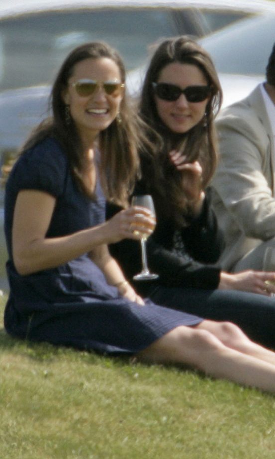 Pippa Middleton Sips Champagne With Kate Middleton At The Audi Polo Challenge In Ascot, May 2009
