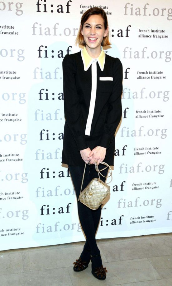 Alexa Chung Returns To Her Go To Masculine Look In This Monochrome Marc Jacobs Outfit, December 2010