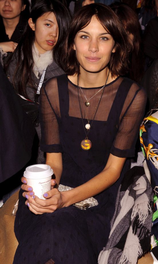 Alexa Chung Front Row At Pal Henry Holland's AW11 LFW Show, February 2011