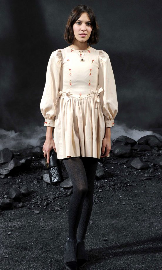 Alexa Chung At The Chanel AW11 Show At Paris Fashion Week, March 2011