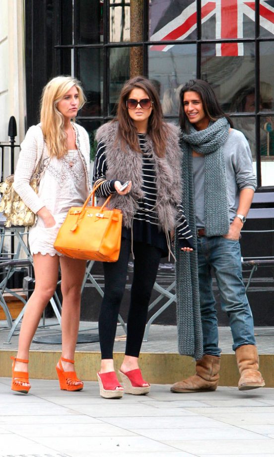 Cheska Hull, Binky Felstead And Ollie Locke Filming For Made In Chelsea, 2011