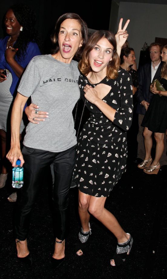 Alexa Chung With Designer Cynthia Rowley At New York Fashion Week, September 2011
