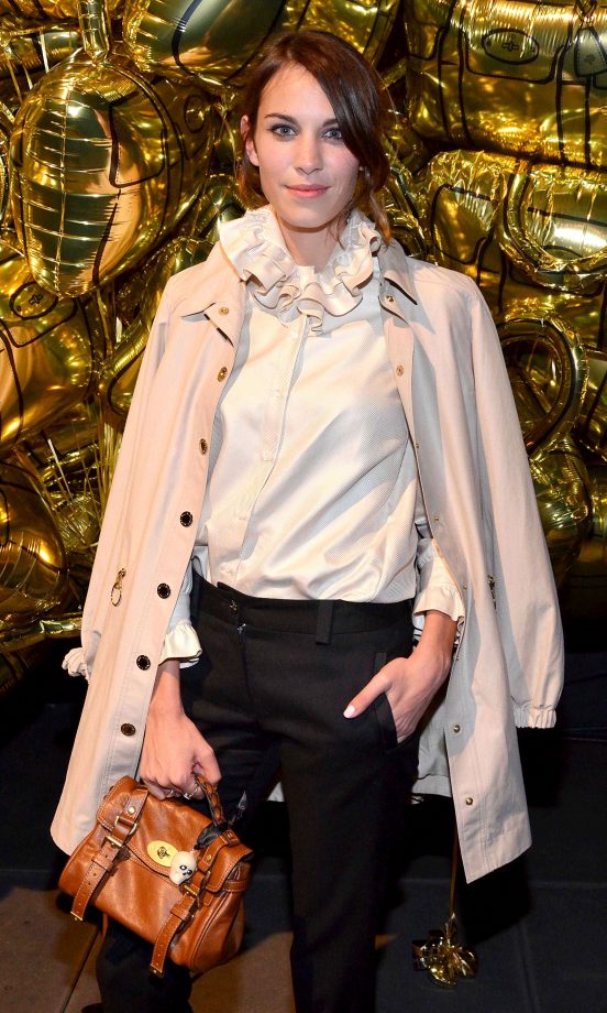 Alexa Chung Rocks British Style At Mulberry's 40th Birthday Party, September 2011
