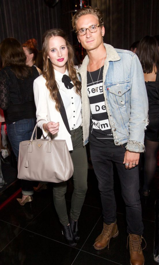 Made In Chelsea's Rosie Fortescue And Oliver Proudlock At The Genes For Jeans Party, 2012
